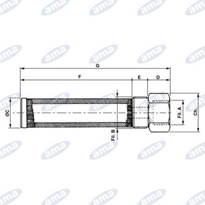 Immagine di Filtro aspirazione avvitabile per spaccalegna 1/2" L.149 - AMA