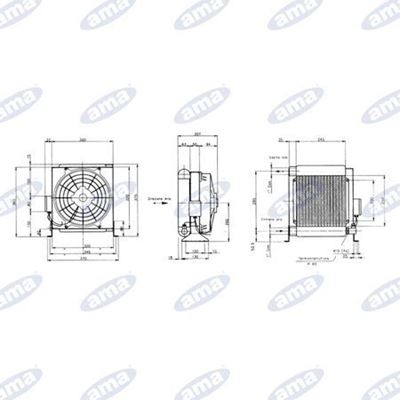 Immagine di Scambiatore di calore in alluminio 12V LT.25/150 - AMA