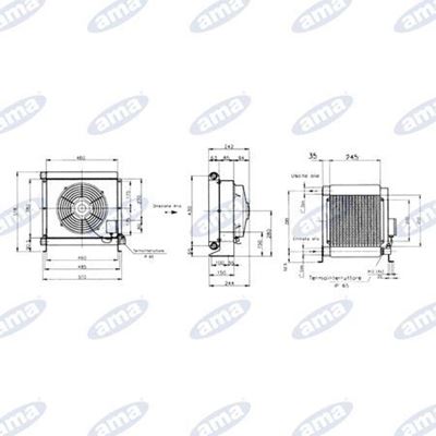 Immagine di Scambiatore di calore in alluminio 12V LT.30/210- AMA