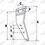 Immagine di Gambo per corpo aratro compatibile  Nardi 00 BTF scalpello interno Dx - AMA