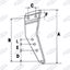 Immagine di Gambo per corpo aratro compatibile  Nardi 1 BT scalpello interno Sx - AMA