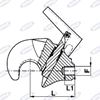 Immagine di Gancio rapido superiore a saldare Categoria 2° filetto M 20 x 1,5 mm - AMA