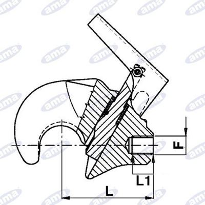 Immagine di Gancio rapido superiore a saldare Categoria 2° filetto M 20 x 1,5 mm - AMA