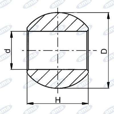 Immagine di Rotula per bracci inferiori  Ø 56X45 foro 28 BLACK LINE - AMA