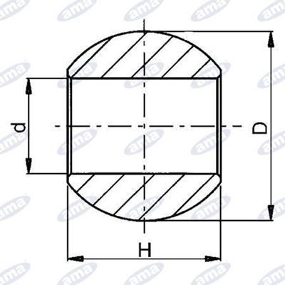 Immagine di Rotula per bracci inferiori  Ø 64X45 foro 37 BLACK LINE - AMA