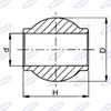 Immagine di Rotula per gancio rapido superiore 1° categoria Ø38X44XØ19 mm - AMA