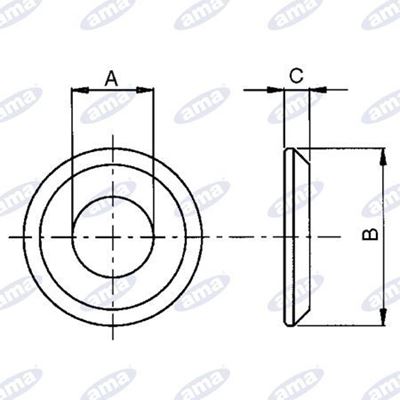 Immagine di Distanziale per rotula Ø28 esterno 56 - AMA