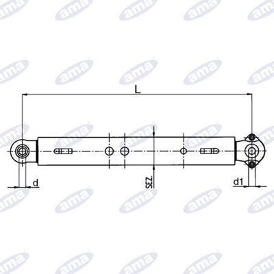 Immagine di Braccio inferiore di sollevamento Ø28-  Ø26 interasse 925 rotazione DX - AMA
