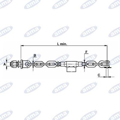 Immagine di Catena imbrigliamento 0+0 maglie adattabile a BCS  - AMA