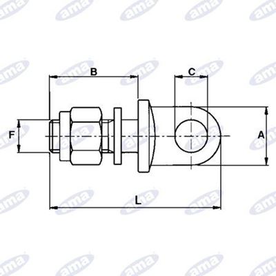 Immagine di Perno ad occhio per catene  M16x1,5 - AMA