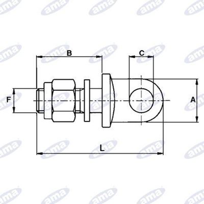 Immagine di Perno ad occhio per catene  M18x1,5 - AMA