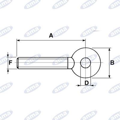 Immagine di Tirante filettato a testa tonda  M16x2 SX - AMA