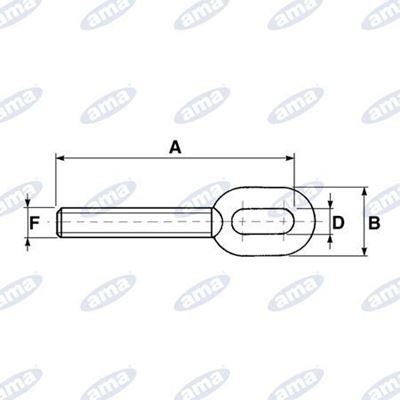 Immagine di Tirante filettato M18x2,5 sinistro - AMA