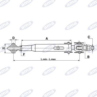 Immagine di Stabilizzatore rigido con asola 450X610 -27X3 - AMA