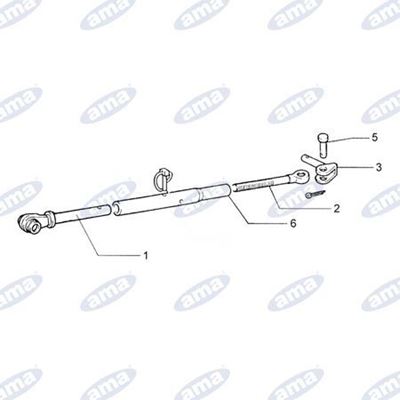 Immagine di Stabilizzatore laterale con stampato inclinato 90° adattabile a Fiat  - AMA