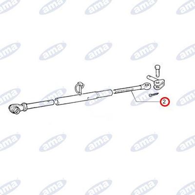 Immagine di Tirante filettato M27x3 destro, adattabile a stabilizzatori laterali FIAT 5103856 - AMA