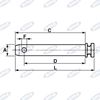 Immagine di Perno per terzo punto Ø 28 con battuta, lunghezza utile 130 mm- AMA