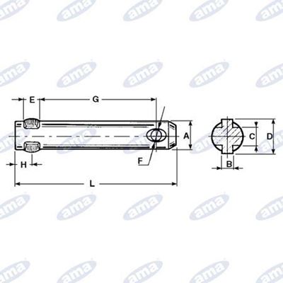 Immagine di Perno per fresa Ø22X130mm adattabile Maschio - AMA