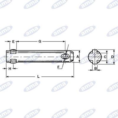 Immagine di Perno per fresa Ø28X143mm adattabile Maschio - AMA