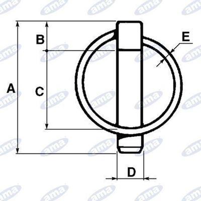 Immagine di Spina a scatto con molla a forma tonda Ø8X54mm