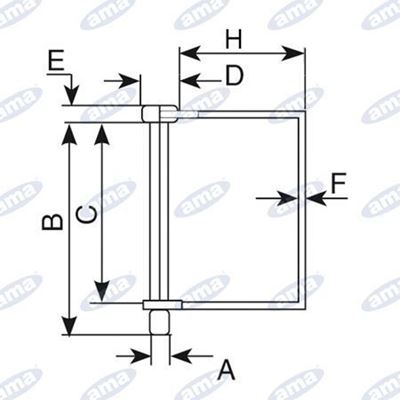 Immagine di Spinotto quadro Ø8X70 mm