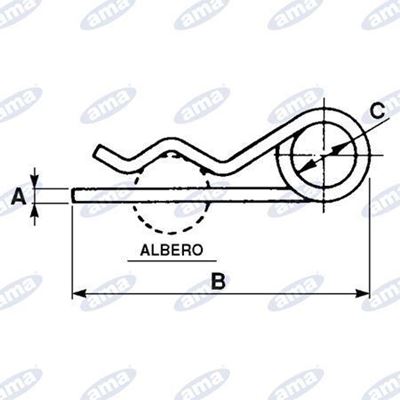 Immagine di Coppiglia a molla a doppio giro Ø5X112 mm