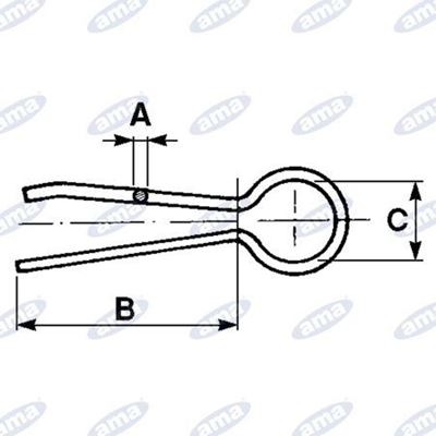 Immagine di Coppiglia a forcella Ø3x1,5 mm