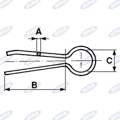 Immagine di Coppiglia a forcella Ø5X2,5 mm