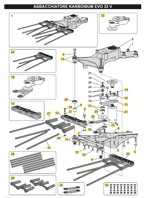 Immagine di RICAMBI KARBONIUM EVO 33 V