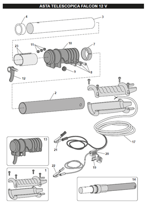 Immagine di RICAMBI ASTA FALCON 12 V