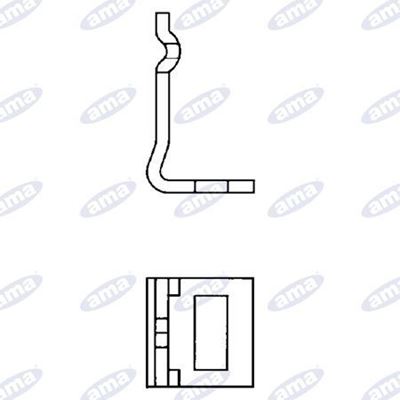 Immagine di Staffa monolama per molla flex H=27 50X15