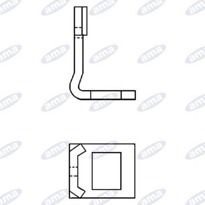 Immagine di Staffa monolama per molla flex 45x12