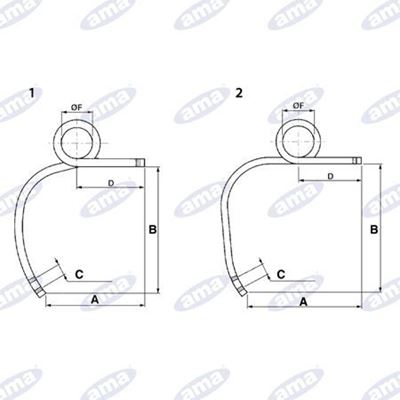 Immagine di Molla per coltivatore 25x25 DX