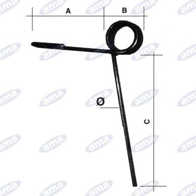 Immagine di Dente erpicetto anteriore L=260 Ø10 mm