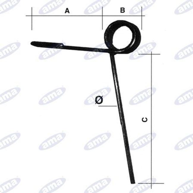 Immagine di Dente erpicetto Posteriore L=260 Ø10 mm