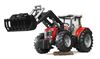 Immagine di Modellino trattore Massey Ferguson 7600 in scala 1:16 con benna