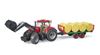 Immagine di Bruder Case IH Optum 300 CVX + caricatore + carro trasporto + n. 8 balle