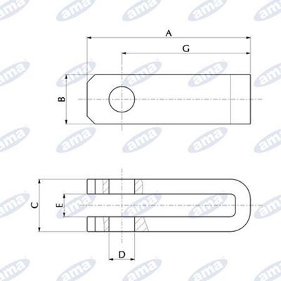 Immagine di Forcella 50x15 I.23X115 Ø26