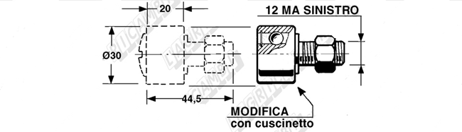 Immagine di RULLO PICK-UP GALL.1°Tipo D=30 Fil.M12Sx - Originale